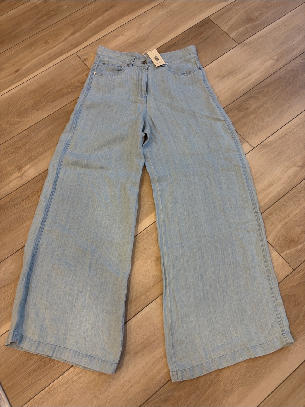 New women’s Magaschoni hemp Wide Leg Light Blue Women’s Jeans